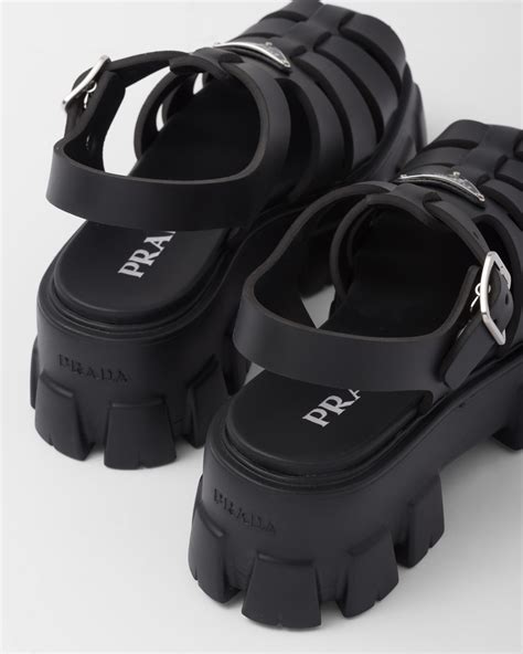 prada foam.rubber sandals|Prada monolith sandals.